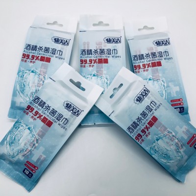 18*20 cm 10pcs disinfecting antibacterial anti virus wet wipes